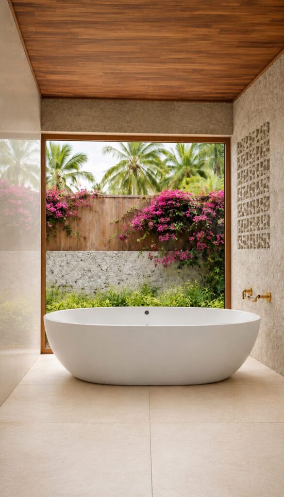 Bathroom at The Lontar private villa, Nemberala Rote Island